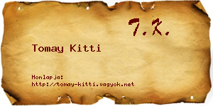 Tomay Kitti névjegykártya